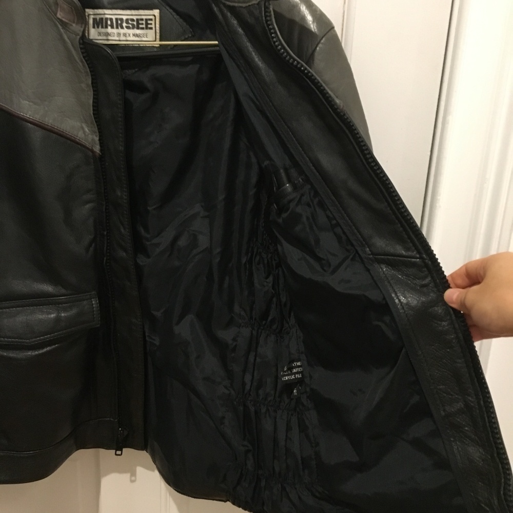 Distressed Vintag 90’s 80’s 1990 Rex Marsee Cafe Racer Motorcycle Jacket - Picture 3 of 8